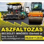 6 üzleti kép ASZFALTOZÁS-ÚTÉPÍTÉS NAGY GYULA Aszfaltozás ban/ben Budapest PE