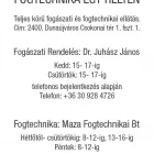 8 üzleti kép DR JUHÁSZ JÁNOS Fogtechnika ban/ben Dunaföldvár TO