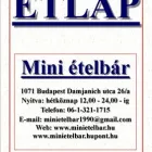 9 üzleti kép MINI ÉTELBÁR Vendéglátás ban/ben Budapest