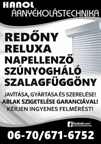 3 üzleti kép HANOL ÁRNYÉKOLÁSTECHNIKA ÉS REDŐNY JAVÍTÁS